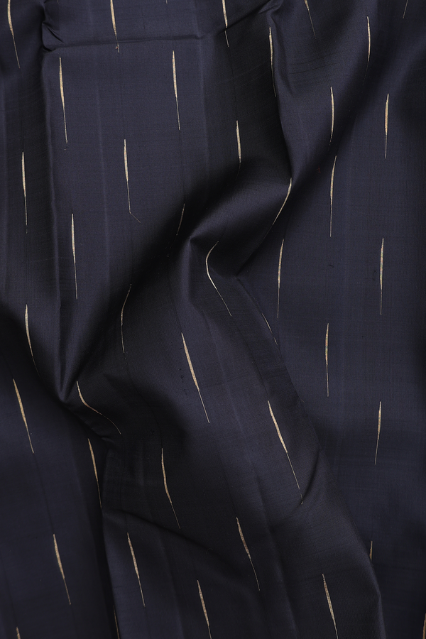 Kanchipuram Silk Saree In Black With Malli Moggu Buttas