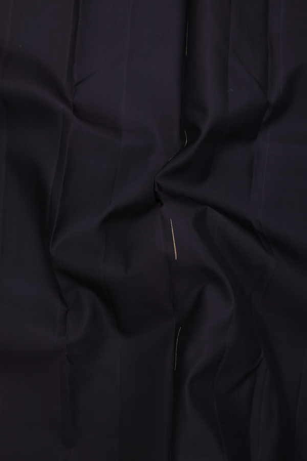 Kanchipuram Silk Saree In Black With Malli Moggu Buttas