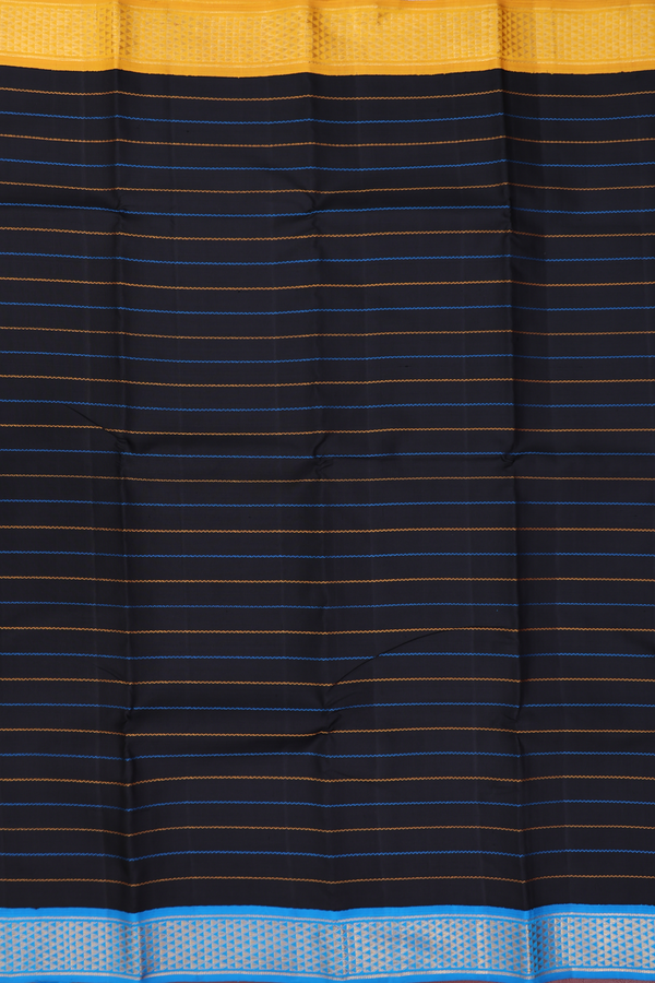 Kanchipuram Silk Saree In Black With Neli Design