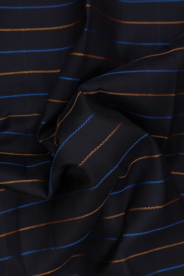 Kanchipuram Silk Saree In Black With Neli Design