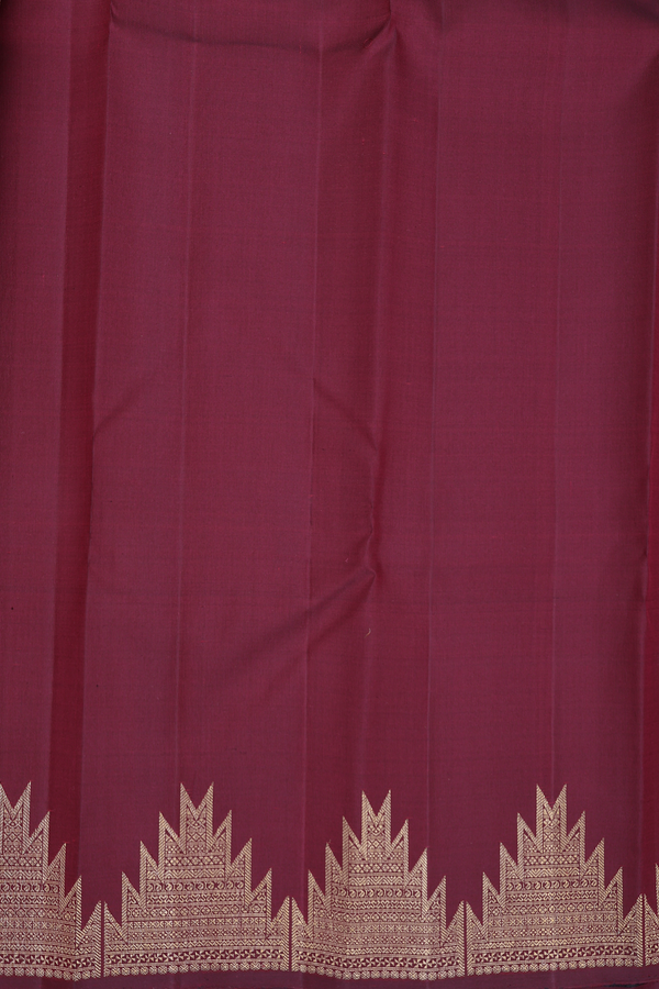 Kanchipuram Silk Saree In Black With Paisley Buttas