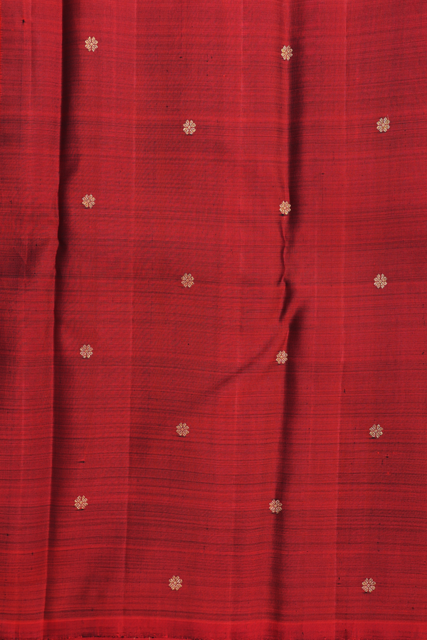 Kanchipuram Silk Saree In Black With Parrot Buttas