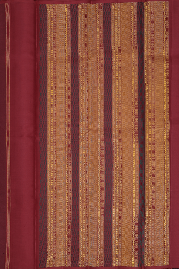 Kanchipuram Silk Saree In Black With Parrot Buttas