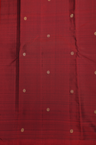 Kanchipuram Silk Saree In Black With Parrot Zari Motifs