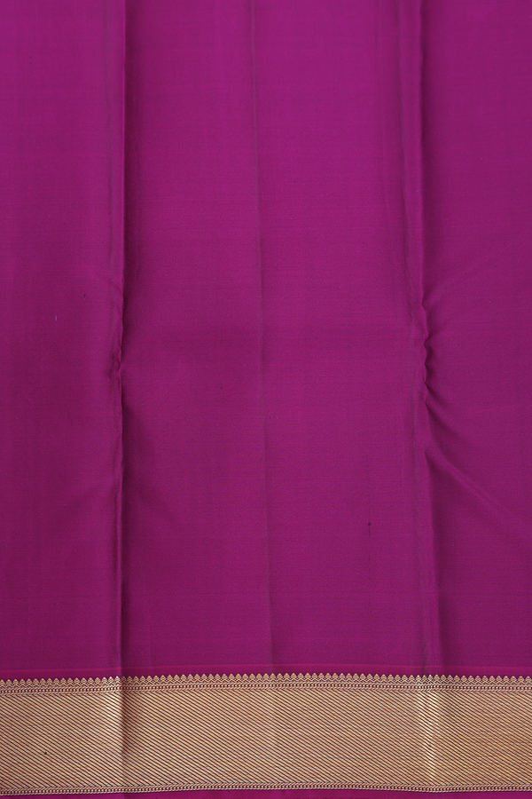 Kanchipuram Silk Saree In Black With Peacock Buttas