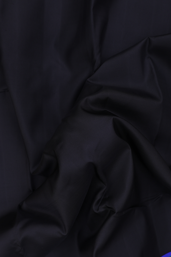 Kanchipuram Silk Saree In Black With Rettai Pettu Border