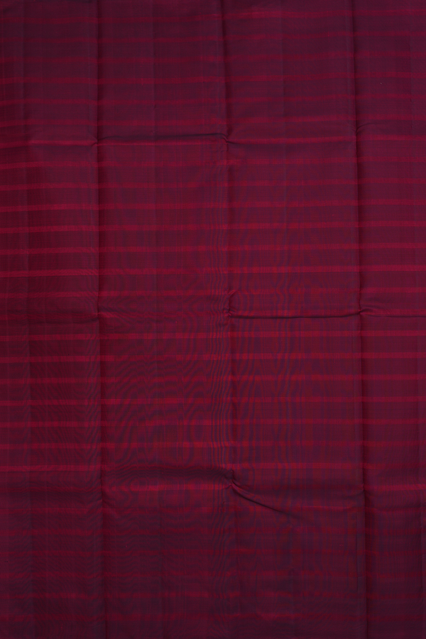 Kanchipuram Silk Saree In Black With Self Stripes Design
