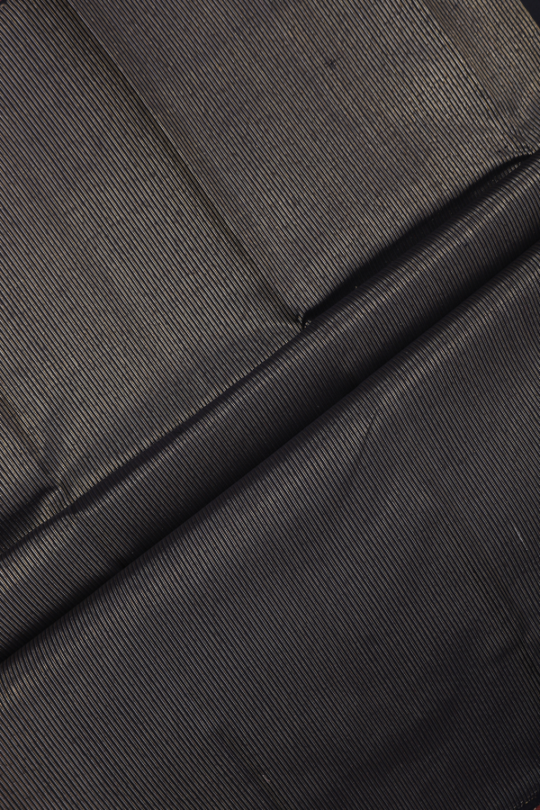 Kanchipuram Silk Saree In Black With Square Design