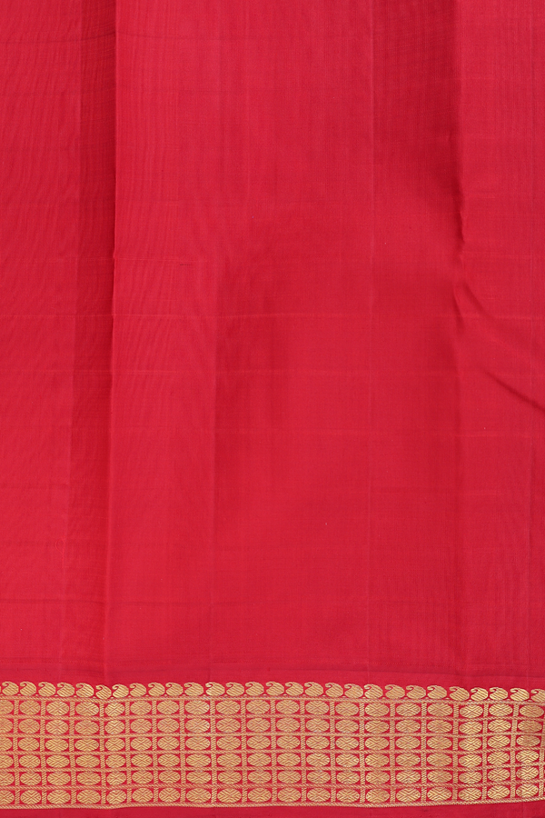 Kanchipuram Silk Saree In Black With Stripes Design