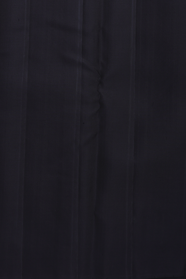 Kanchipuram Silk Saree In Black With Temple Border