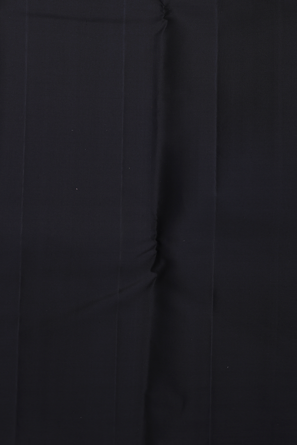 Kanchipuram Silk Saree In Black With Temple Border