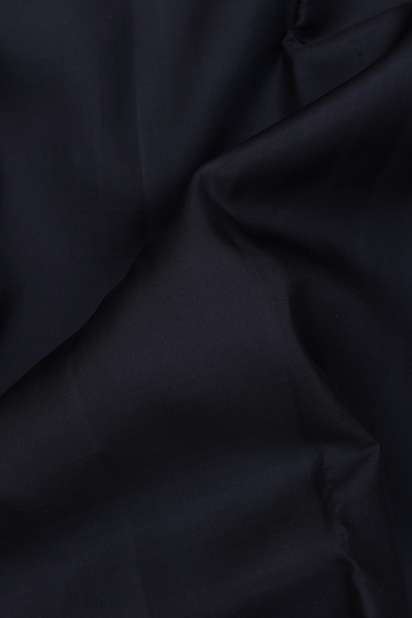 Kanchipuram Silk Saree In Black With Temple Border
