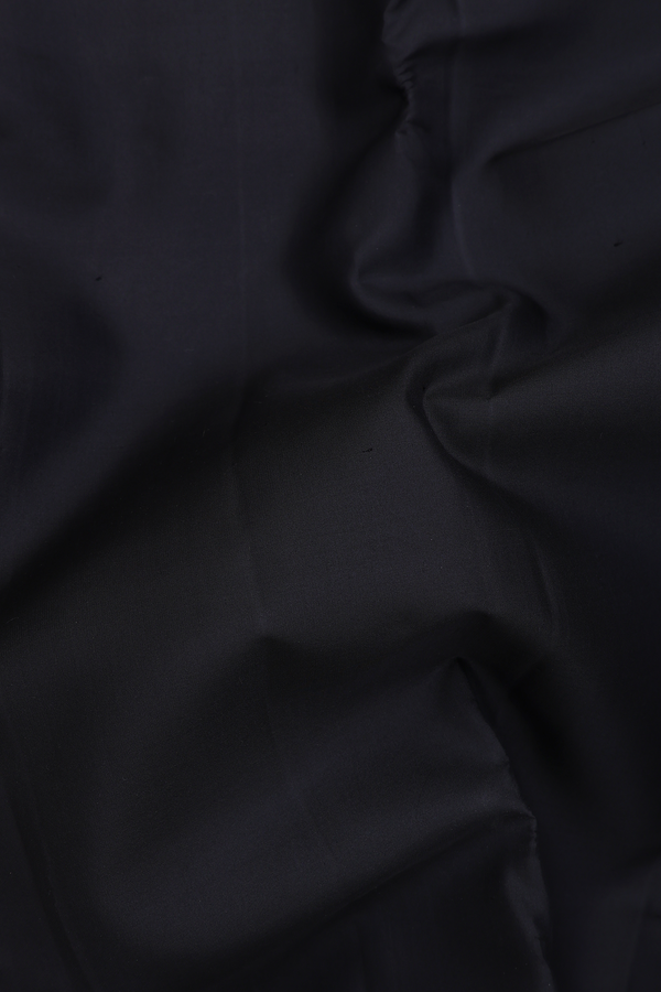 Kanchipuram Silk Saree In Black With Temple Border