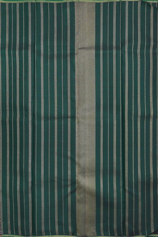 Kanchipuram Silk Saree In Black With Vanasingaram Design