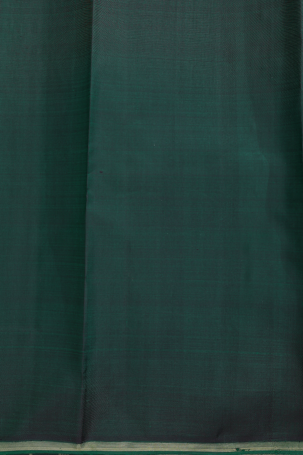 Kanchipuram Silk Saree In Black With Vanasingaram Design