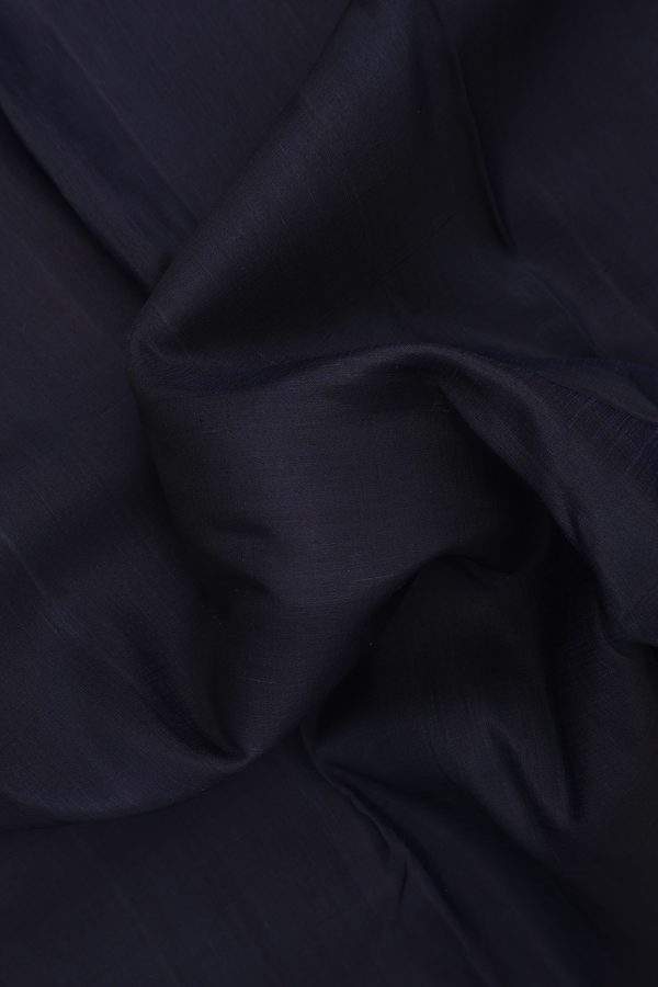 Kanchipuram Silk Saree In Black With Zari Border