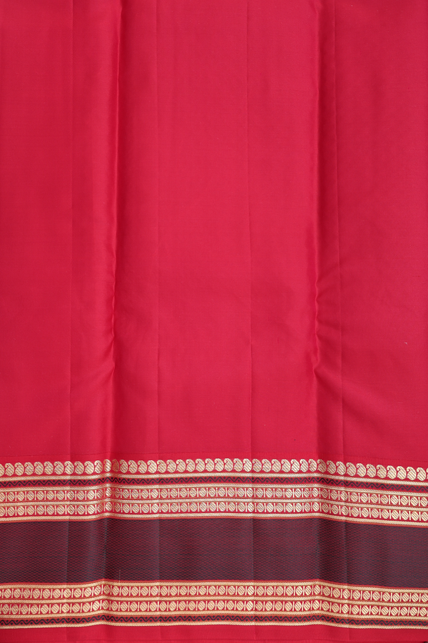 Kanchipuram Silk Saree In Black With Zari Buttas