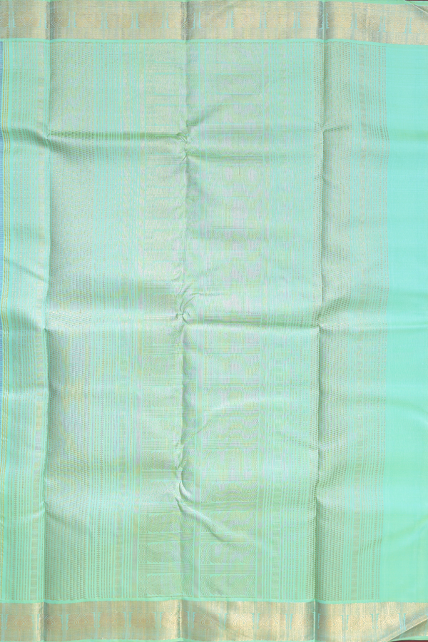 Kanchipuram Silk Saree In Blue With Brocade Design