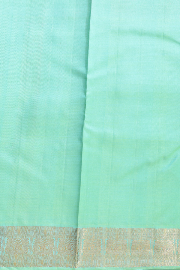 Kanchipuram Silk Saree In Blue With Brocade Design