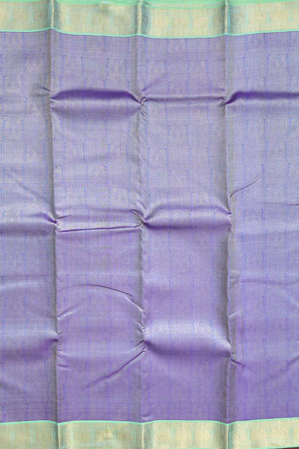 Kanchipuram Silk Saree In Blue With Brocade Design