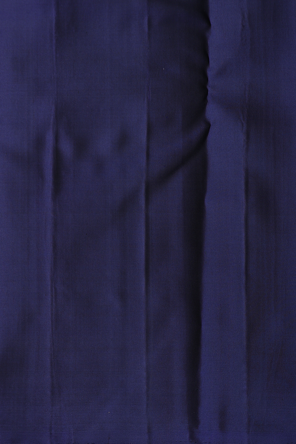 Kanchipuram Silk Saree In Blue With Zari Buttas