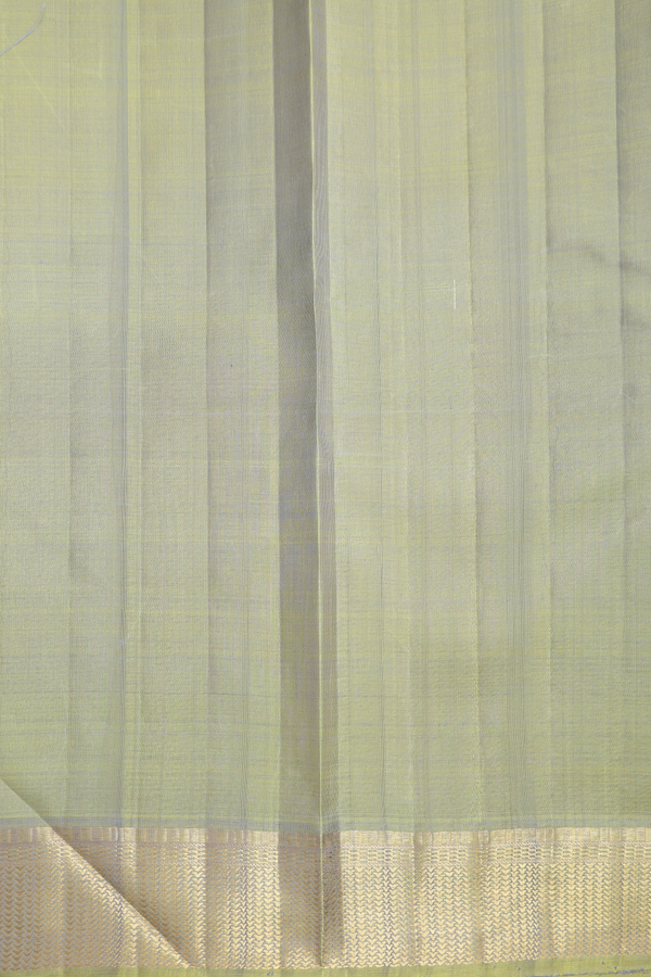 Kanchipuram Silk Saree In Blue With Iruthalai Pakshi Design