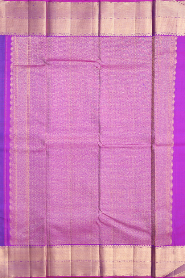 Kanchipuram Silk Saree In Blue With Jacquard Pattern