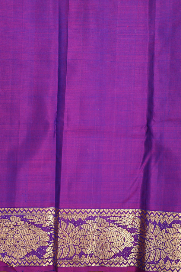 Kanchipuram Silk Saree In Blue With Jacquard Pattern