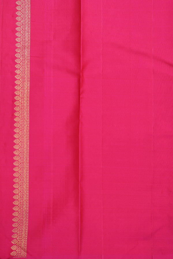 Kanchipuram Silk Saree In Blue With Jacquard Pattern