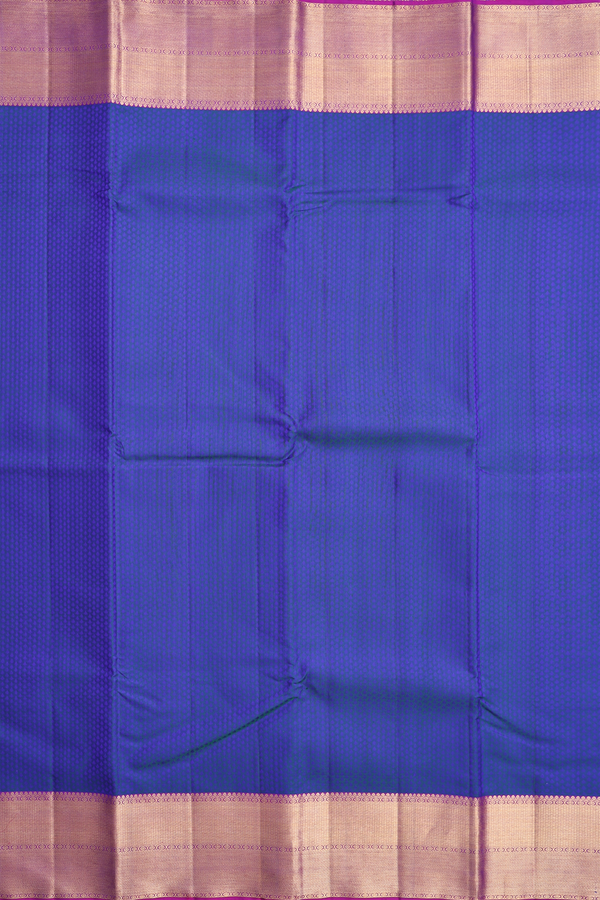Kanchipuram Silk Saree In Blue With Jacquard Pattern