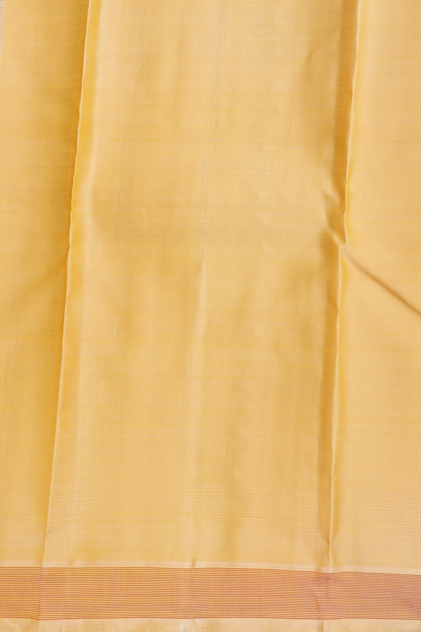 Kanchipuram Silk Saree In Blue With Stripes Design