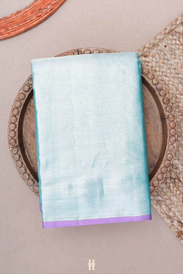 Kanchipuram Silk Saree In Blue With Tissue