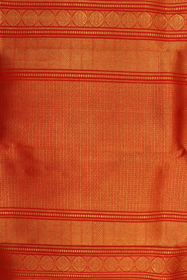 Kanchipuram Silk Saree In Blue With Zari Buttas