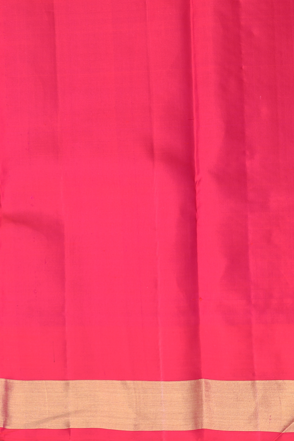Kanchipuram Silk Saree In Blush Red With Brocade Design