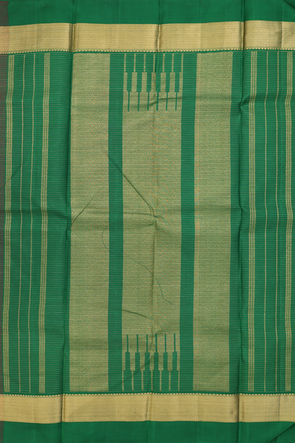 Kanchipuram Silk Saree In Blush Red With Checks Design