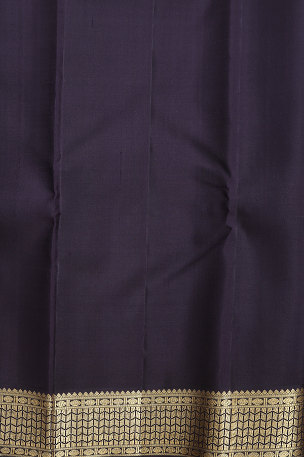Kanchipuram Silk Saree In Brick Brown With Peacock Motifs
