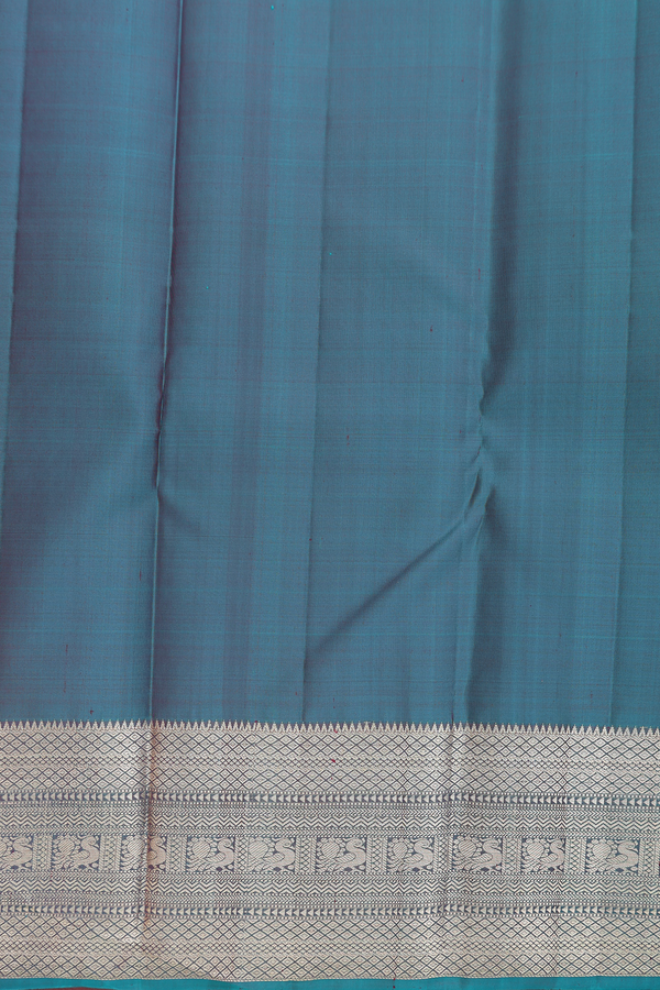 Kanchipuram Silk Saree In Brick Red With Brocade Design