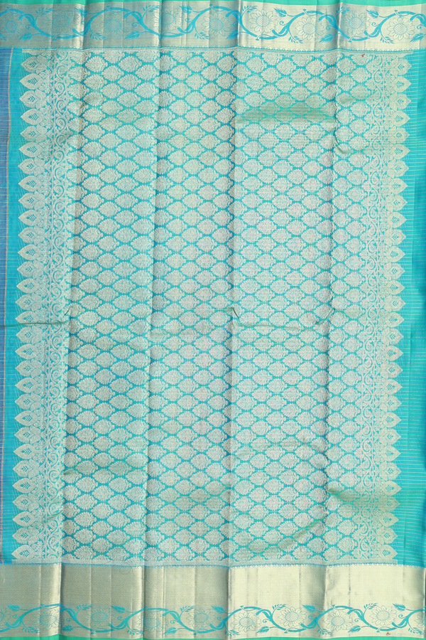 Kanchipuram Silk Saree In Brick Red With Checks Design