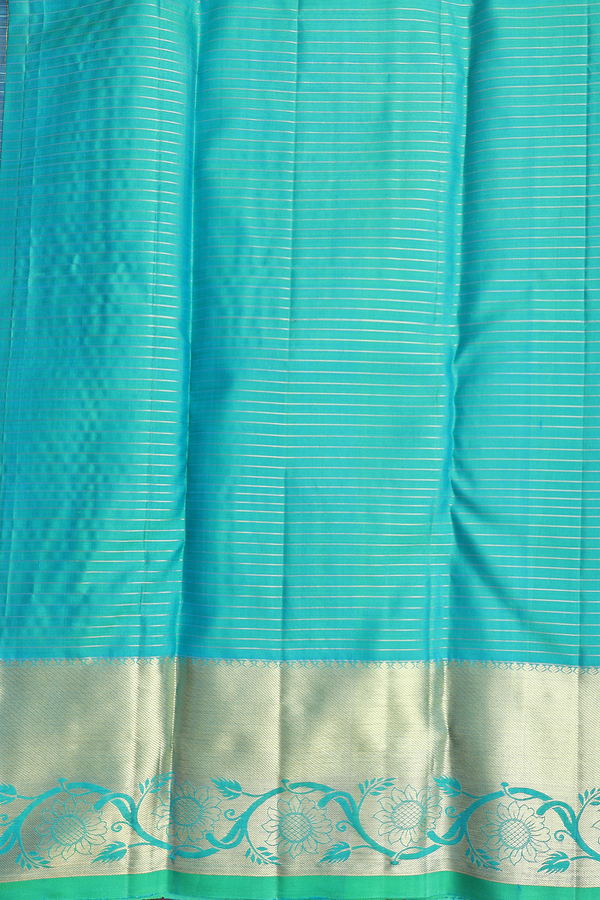 Kanchipuram Silk Saree In Brick Red With Checks Design