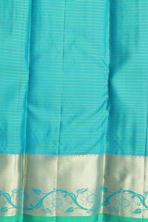 Kanchipuram Silk Saree In Brick Red With Checks Design