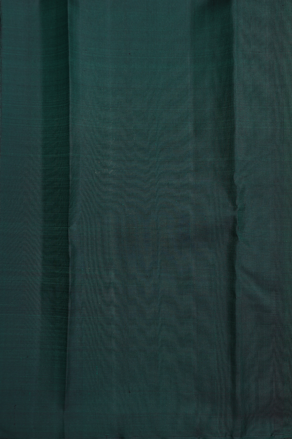 Kanchipuram Silk Saree In Bright Orange With Zari Buttis