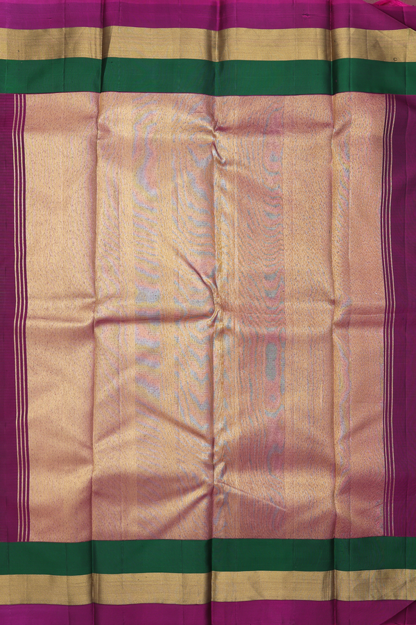 Kanchipuram Silk Saree In Brown And White With Checks Design