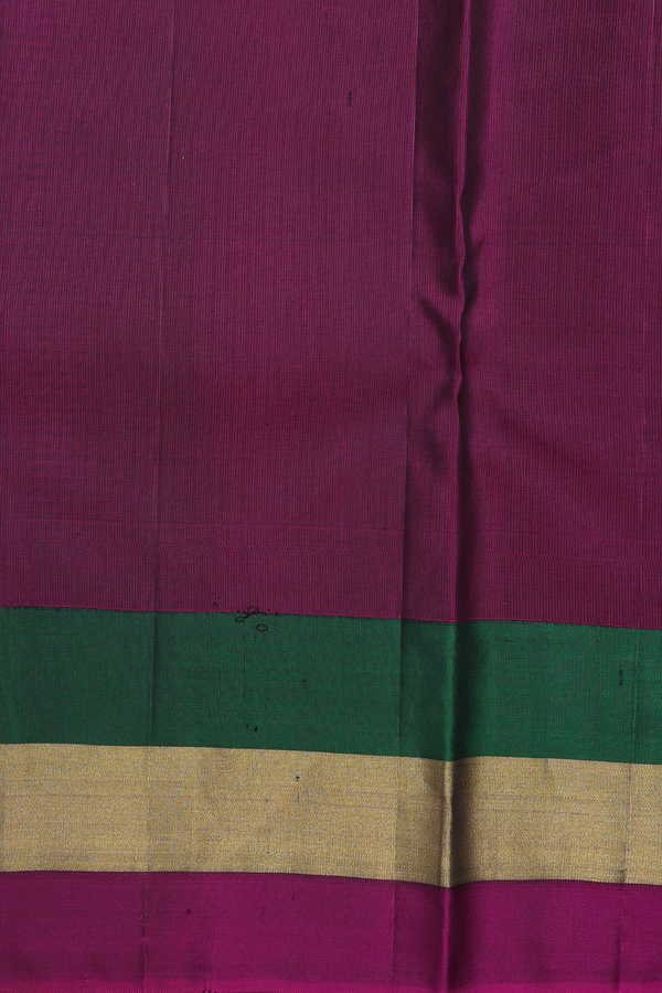 Kanchipuram Silk Saree In Brown And White With Checks Design