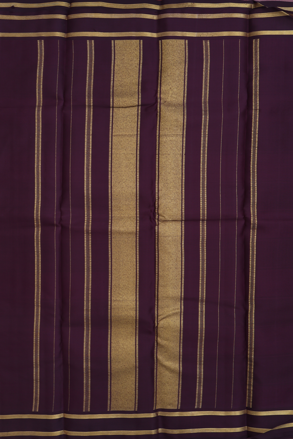 Kanchipuram Silk Saree In Brown And White With Checks Design