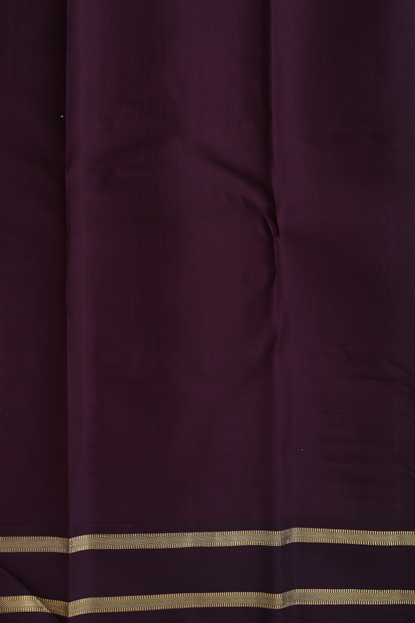 Kanchipuram Silk Saree In Brown And White With Checks Design