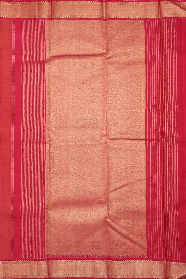 Kanchipuram Silk Saree In Brown With Brocade Design