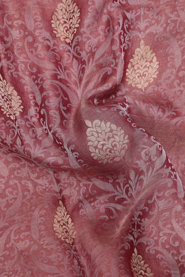 Mysore Silk Saree In Brown With Brocade Design