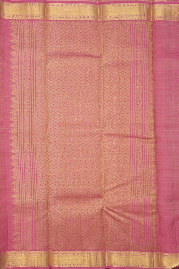 Kanchipuram Silk Saree In Brown With Floral Buttas