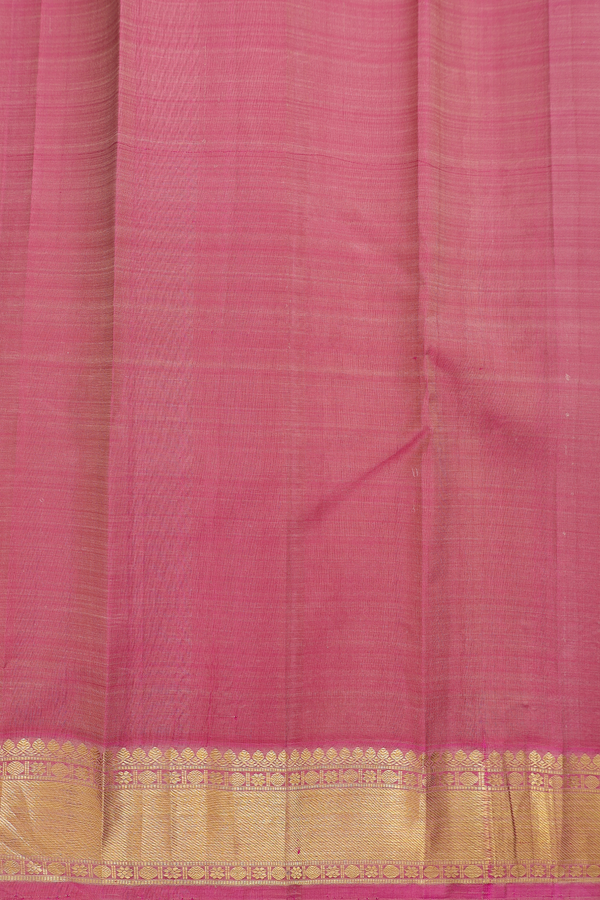 Kanchipuram Silk Saree In Brown With Floral Buttas