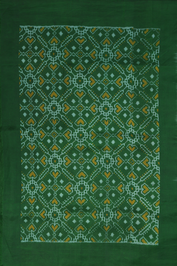 Kanchipuram Silk Saree In Brown With Floral Hand Painted